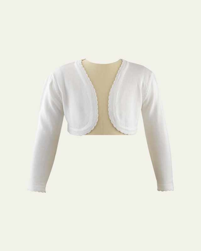 Girl's Scalloped Trim Bolero, Size 2-10